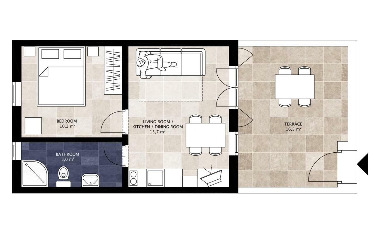 Apartments Kala Mendula Sutivan Exteriör bild