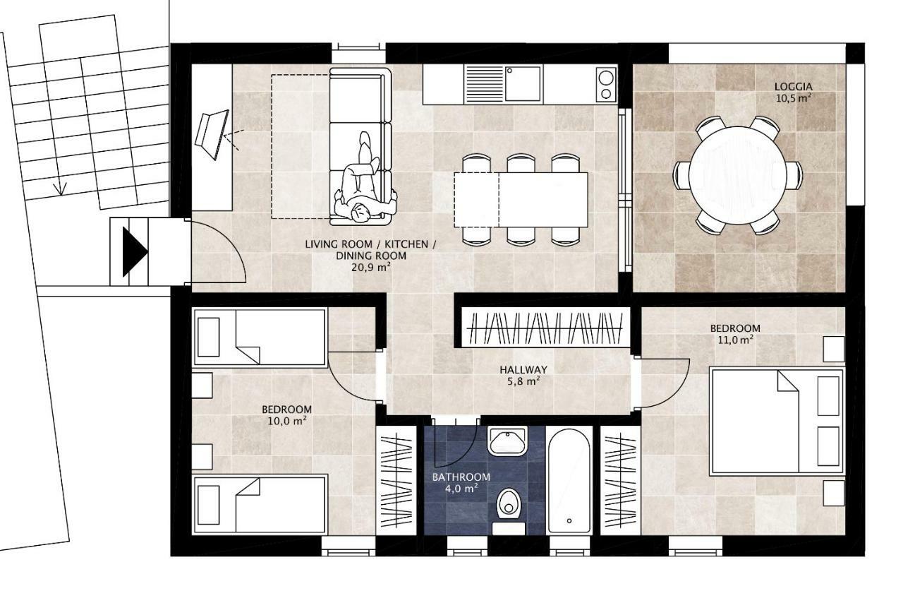 Apartments Kala Mendula Sutivan Exteriör bild